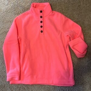 J. Crew Fleece Hot Pink Pullover